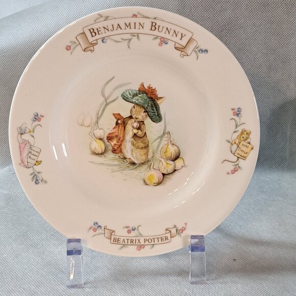 Royal Albert Benjamin Bunny Beatrix Potter 1986 Side Plate 6.5" England - Picture 9 of 11